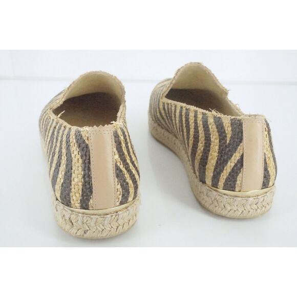 Stuart Weitzman Catalan Zebra Striped Espadrille Flat Loafers size 9.5 - Picture 8 of 11